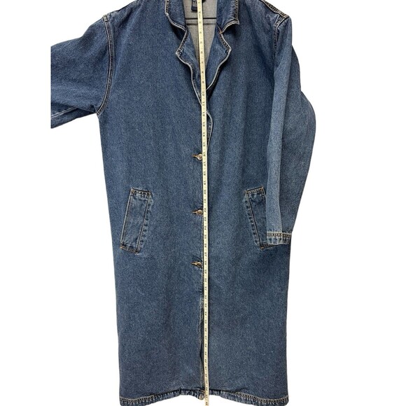 Vintage Women’s Baccini Jean Medium Wash Denim Duster Jacket 100% Cotton Small - Picture 9 of 13